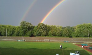 Regenbogen im Stadion Gladbeck